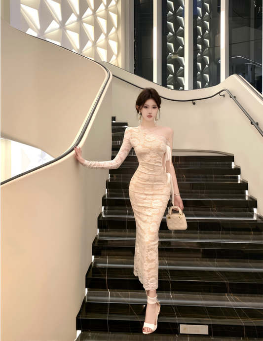 The Hollow Out Waist Dress: Sexy Elegant Slim Fit Pencil Skirt