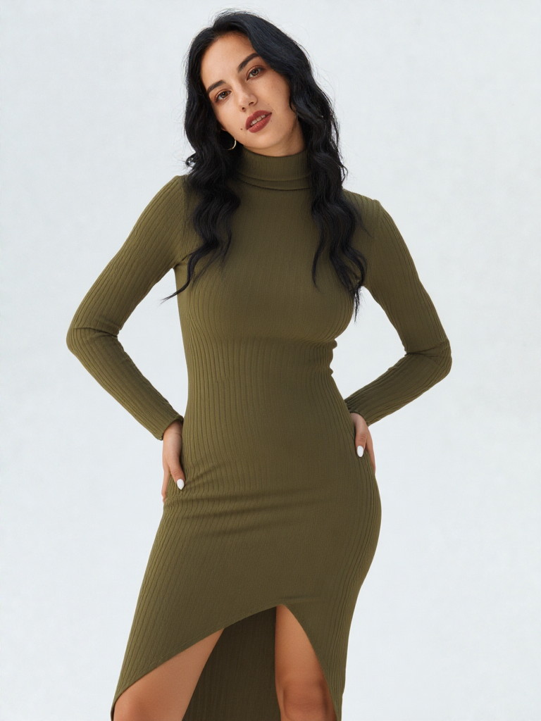 Hip Hugging Split Skirt Casual Set