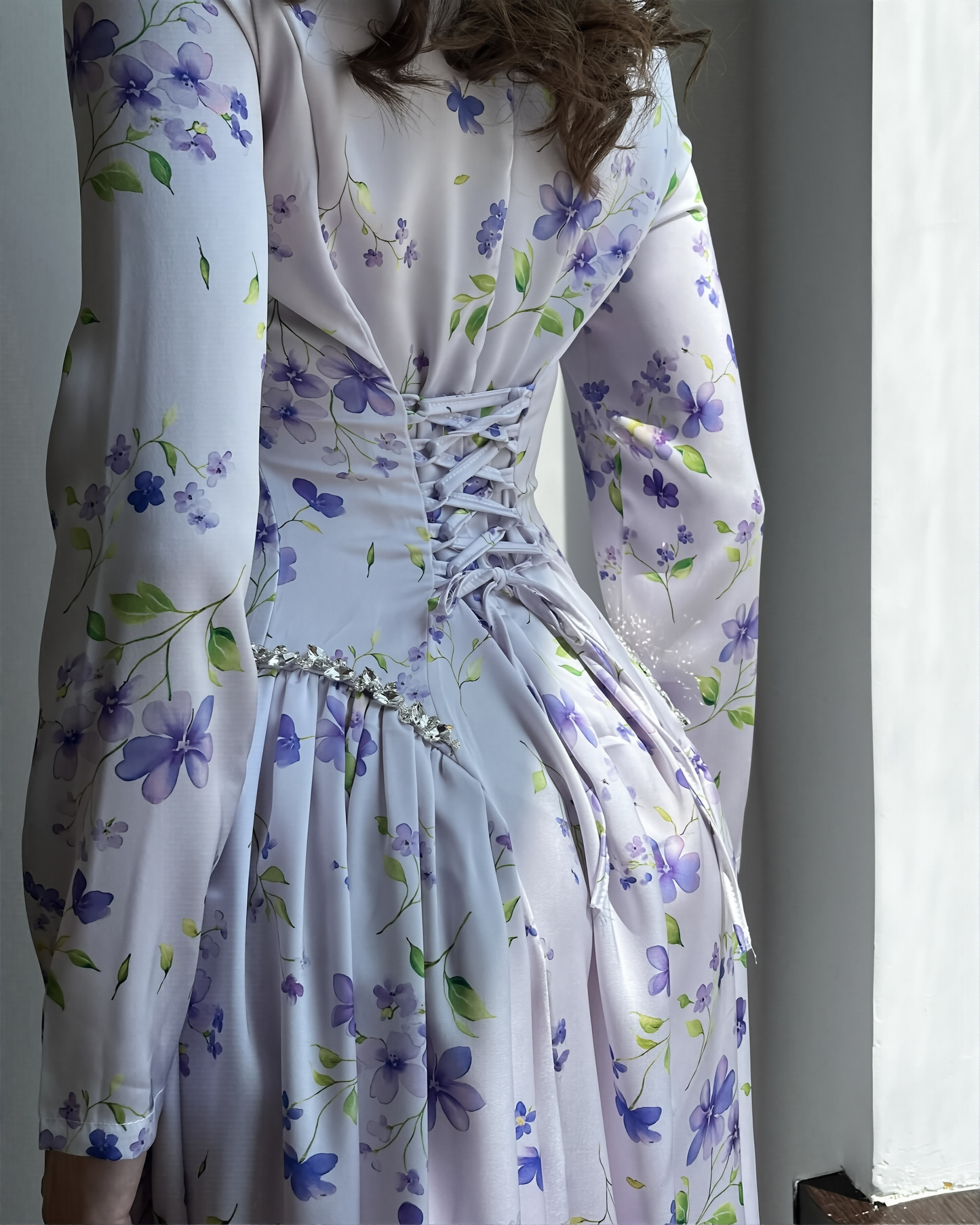 Women's New Stylae Diamond-embellished Slim-fitting Long Dress