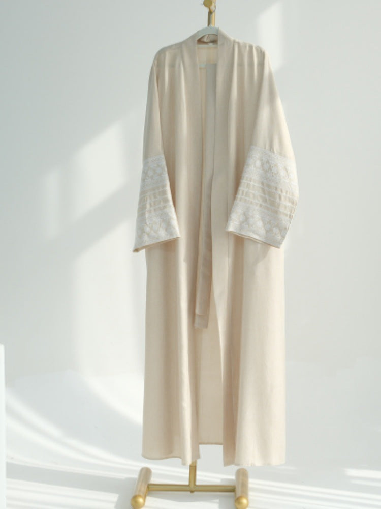 2025 Muslim Dubai Middle East Turkey Dubai Embroidered Elegant Cardigan Robe Abaya Women Dress