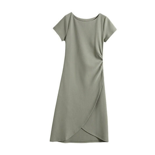 The Parisian Midi - A Short-Sleeved Dress in Light Luxury Fabric