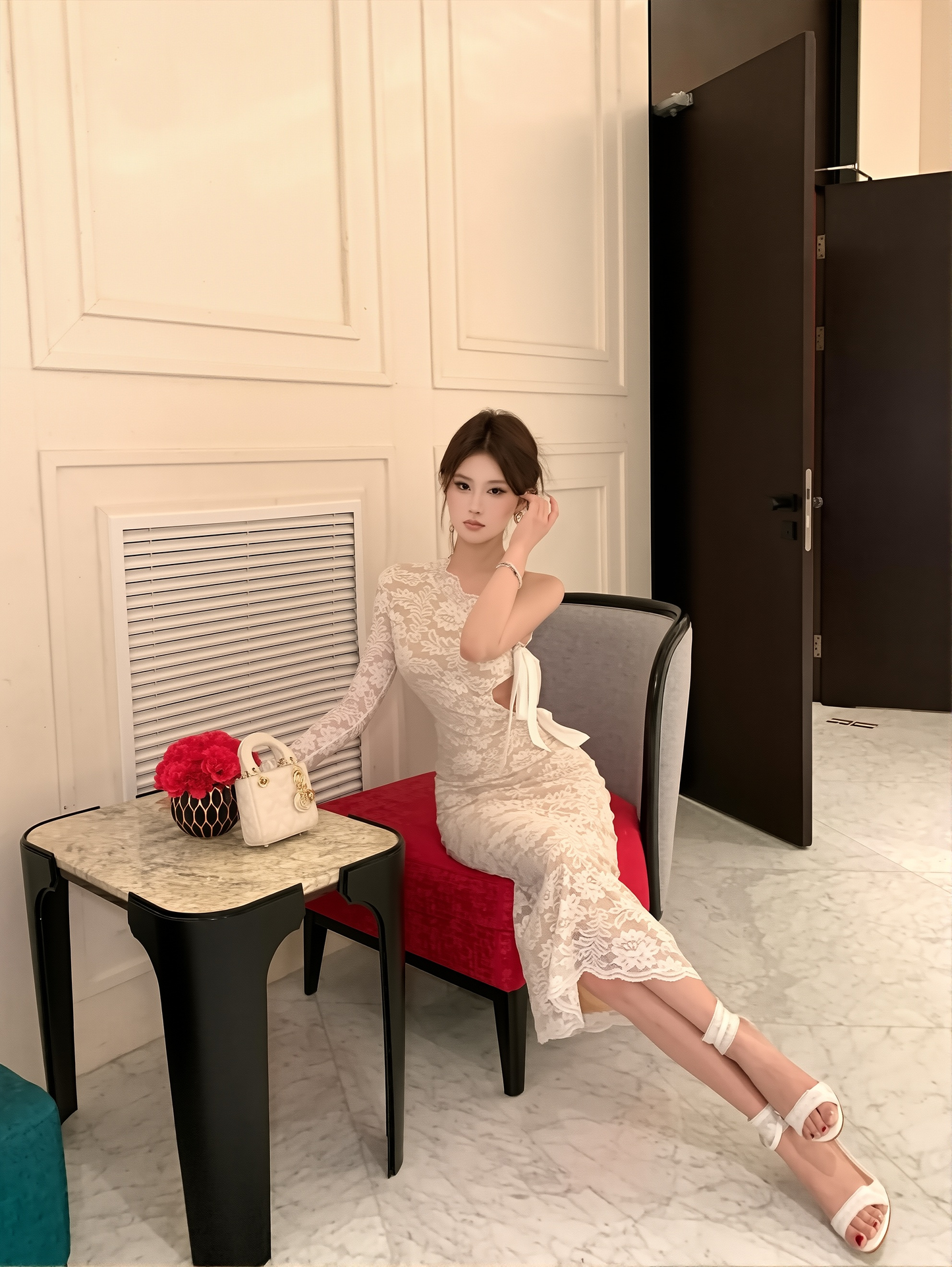 The Hollow Out Waist Dress: Sexy Elegant Slim Fit Pencil Skirt