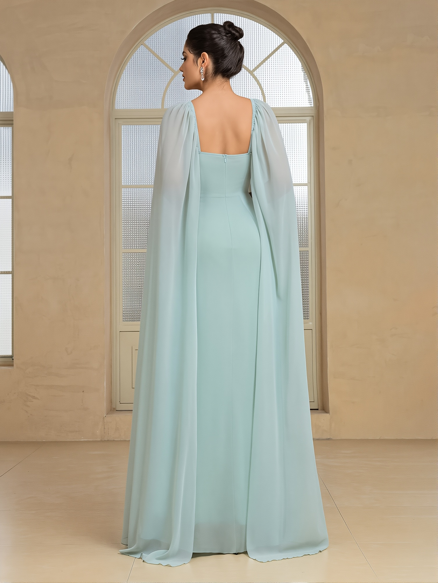 Elegant Solid Color Evening Gown | Long Banquet & Formal Dress