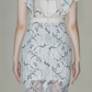 Stand-Up Collar & Lotus Sleeve Lace Dress - Ladylike Slimming Hip-Hugging Gown