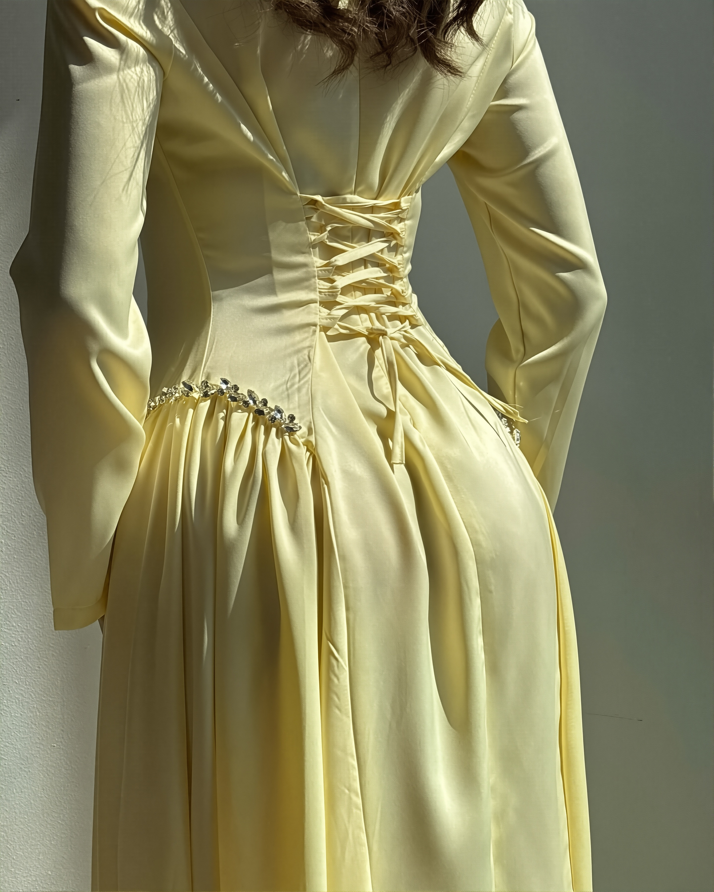 Women's New Stylae Diamond-embellished Slim-fitting Long Dress