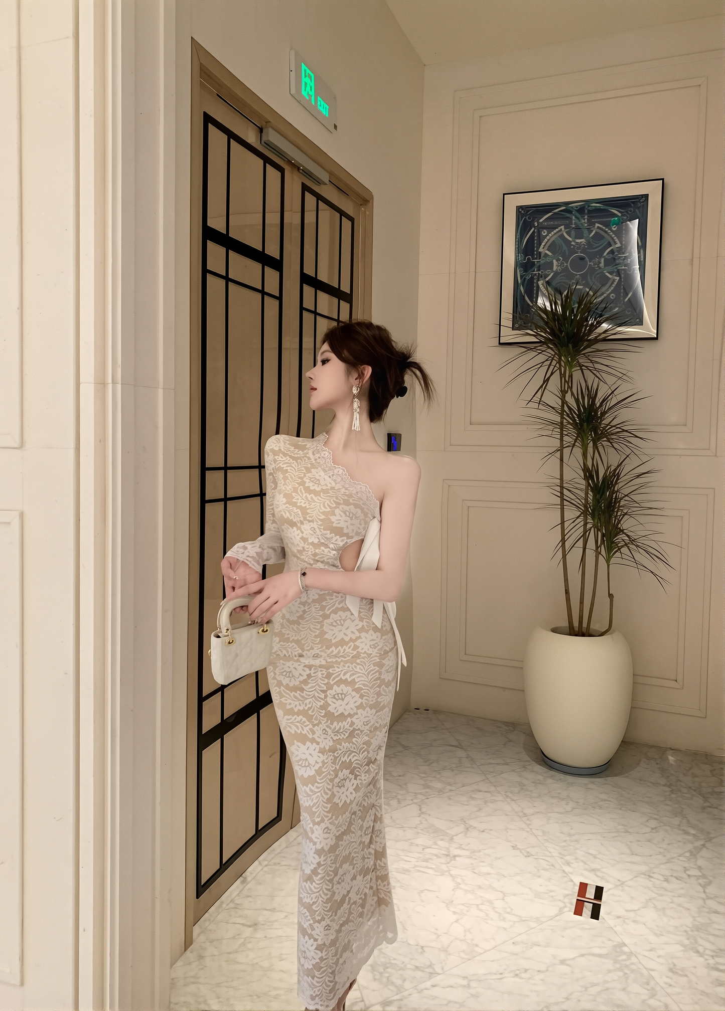 The Hollow Out Waist Dress: Sexy Elegant Slim Fit Pencil Skirt