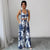 Sexy V-neck Strap Vest Loose Wide Leg Pants
