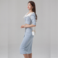 Spring New Socialite Two-Piece Set - V-Neck Top & Hip Slim Fit Skirt for Women
