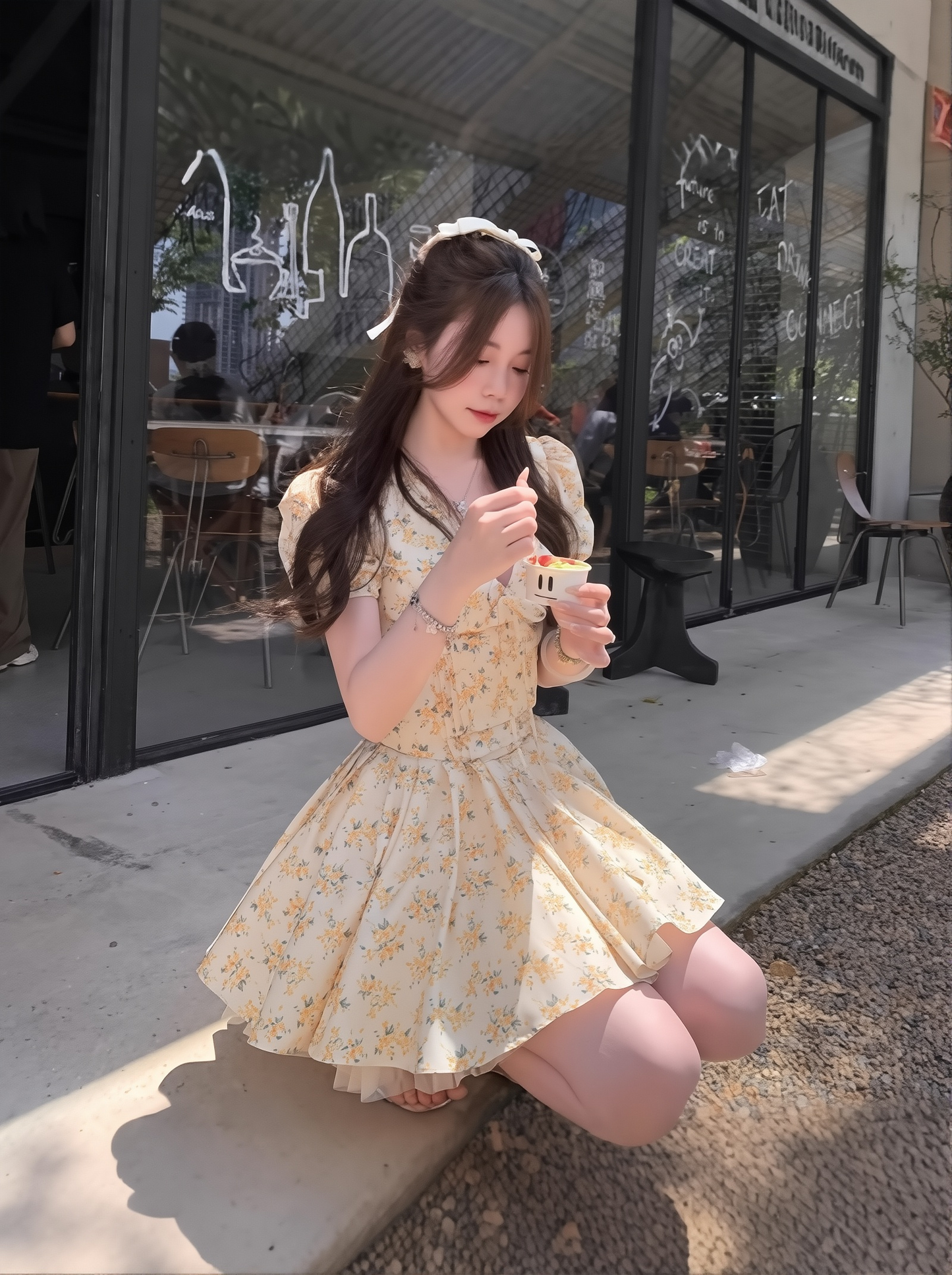 Super Pretty And Cute Floral Dress 2025 New Elegant Women's Spring Wear French Age-Reducing Waist Ins