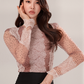 Sexy Mesh Top & Slit Skirt Set - Summer Polka Dot Slim Fit Two-Piece Outfit