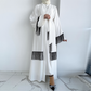 Middle East Dubai Muslim Women's Collage Tassel Elegant Cardigan Robe