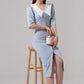 Spring New Socialite Two-Piece Set - V-Neck Top & Hip Slim Fit Skirt for Women