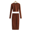 Sexy Round Neck Padded Base Skirt Suit