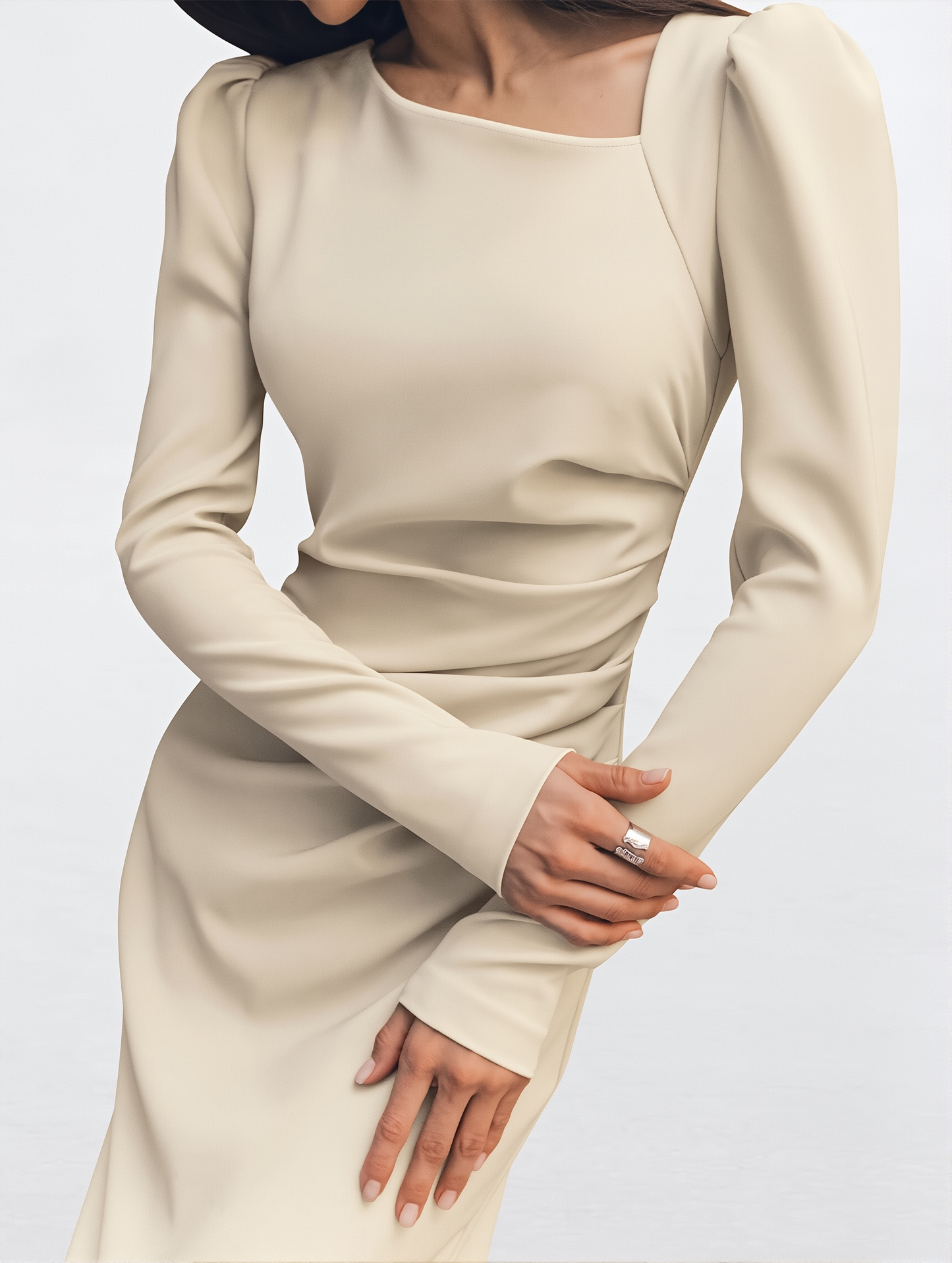 Long Sleeve Dress  Fall/Winter New Niche French High-end Suit Dress Women