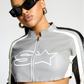 Fashionable All-match Collar Long-sleeved Leather Jacket Women's 2025 Spring And Summer New Distinctive Contrast Color Short Zipper Top
