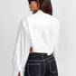 Autumn And Winter New White Simple Niche Shirt Design Sense Short Lapel Women