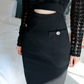 Korean Style Cut Out Dress 2025 - Fake Two-Piece Round Neck Hip-Hugging Midi for Women