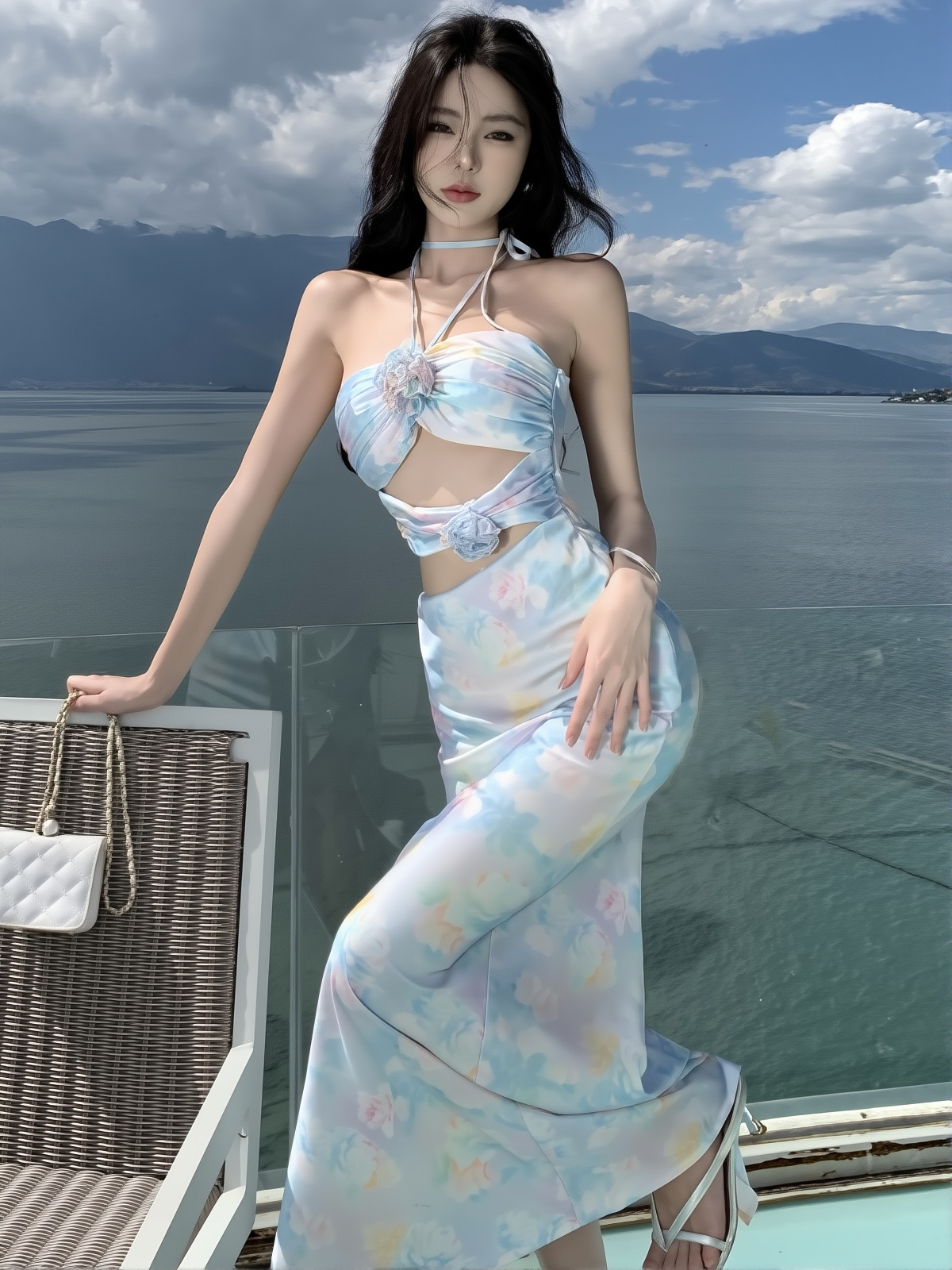 French Romantic Suspender Dress - Elegant & Sexy Tube Top Long Gown