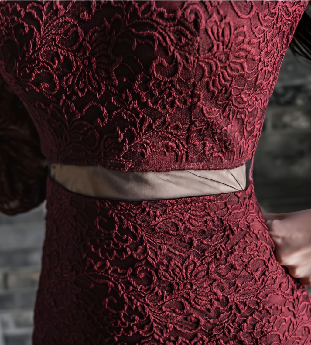 The Socialite Evening Dress: Sexy Slim Fit Lace with V-Neck & Waist Detail