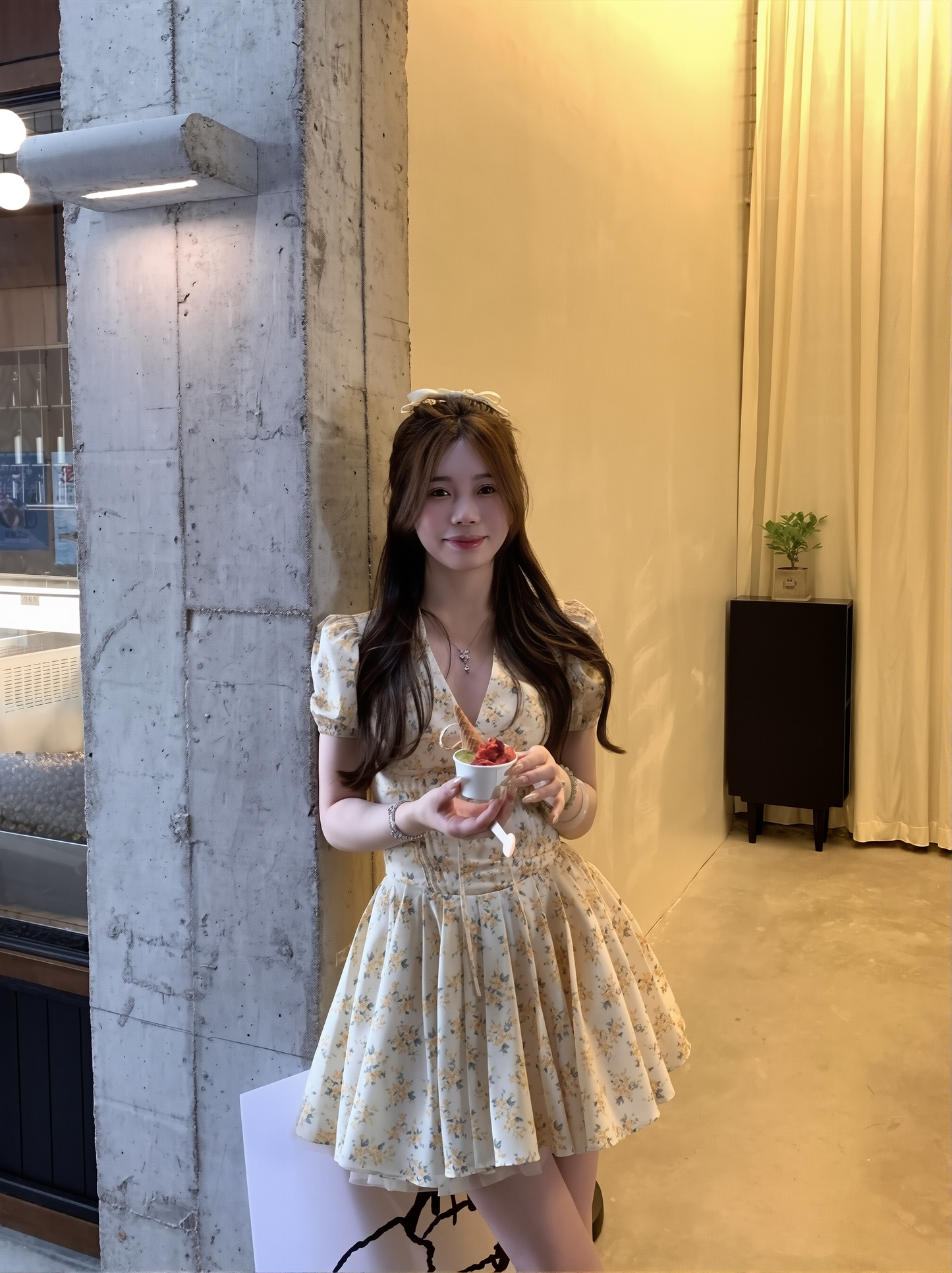 Super Pretty And Cute Floral Dress 2025 New Elegant Women's Spring Wear French Age-Reducing Waist Ins