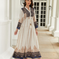 Muslima Summer Dress - Long Sleeved Elegant Printed Maxi in Cotton-Silk
