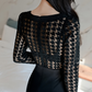 Korean Style Cut Out Dress 2025 - Fake Two-Piece Round Neck Hip-Hugging Midi for Women