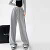 Casual Straight-leg High Waist Slimming Wide Leg Pants