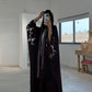 2025 New Arabic Embroidered Robe Fashionable Outer Wear Abaya Robe