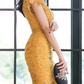 Spring New Socialite Lace Pencil Skirt - V-Neck Slim Hip Dress, A Generation Of Hair Style