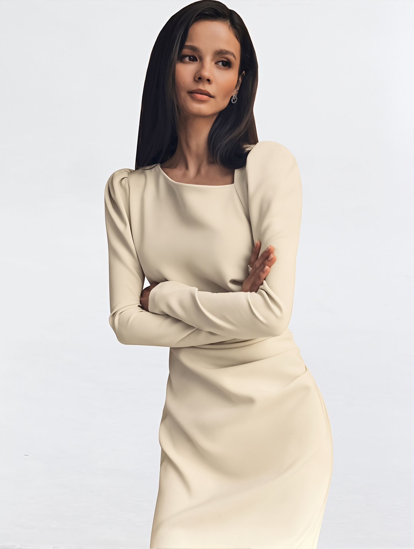 Long Sleeve Dress  Fall/Winter New Niche French High-end Suit Dress Women