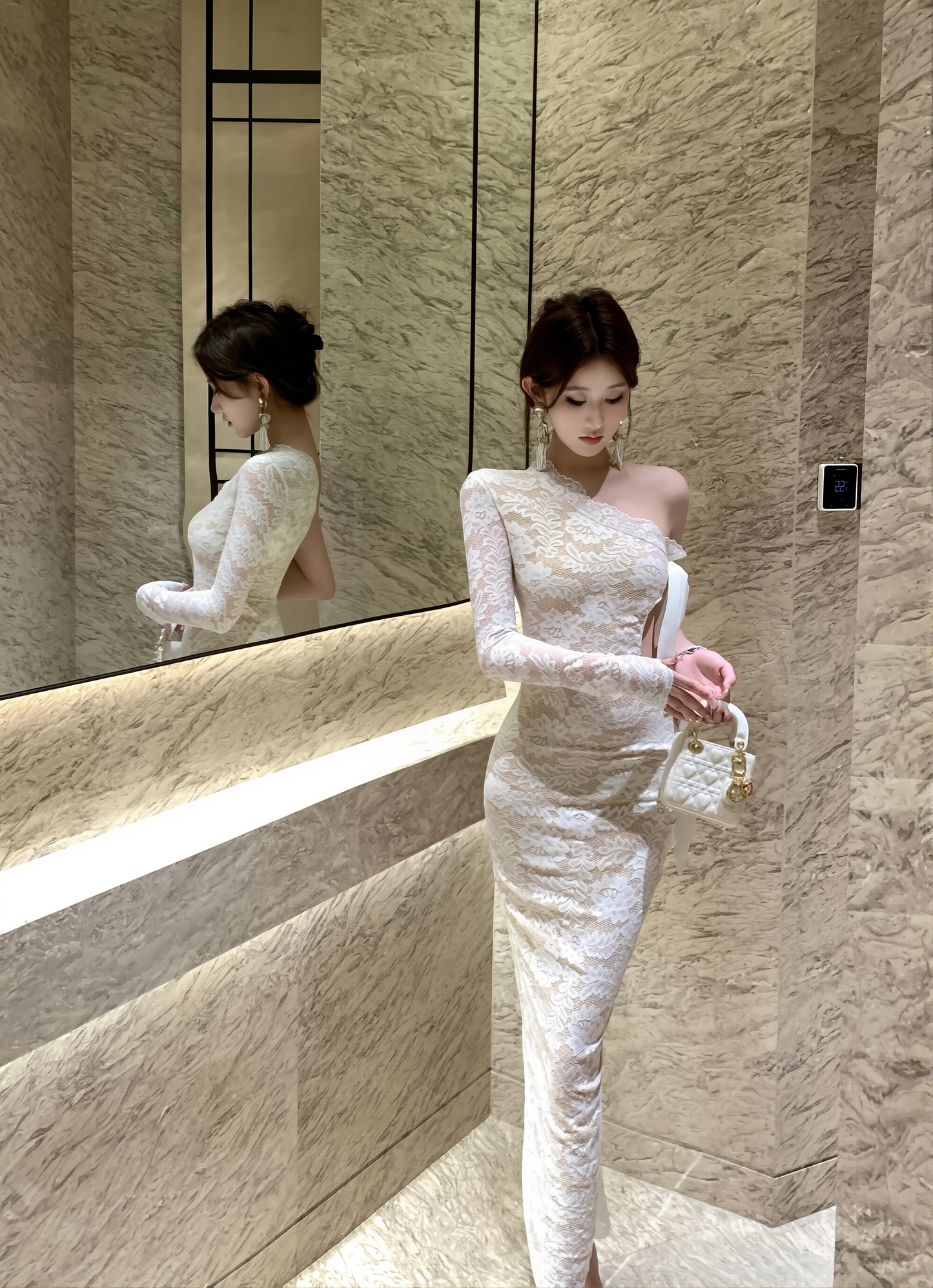 The Hollow Out Waist Dress: Sexy Elegant Slim Fit Pencil Skirt