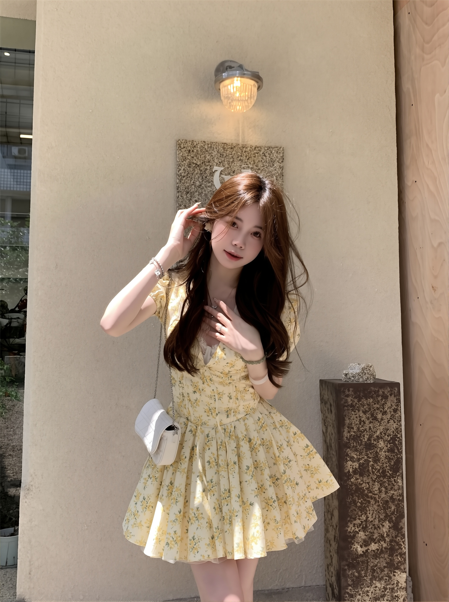 Super Pretty And Cute Floral Dress 2025 New Elegant Women's Spring Wear French Age-Reducing Waist Ins