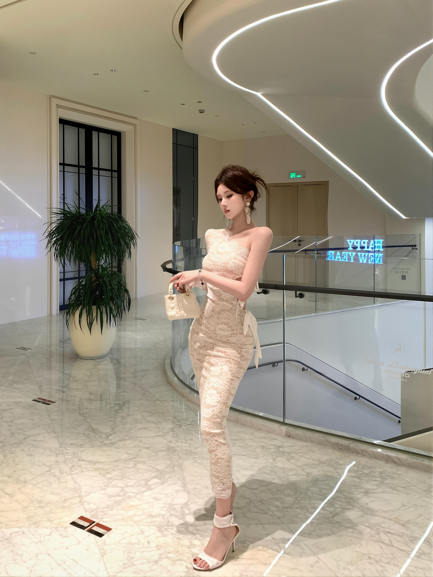 The Hollow Out Waist Dress: Sexy Elegant Slim Fit Pencil Skirt