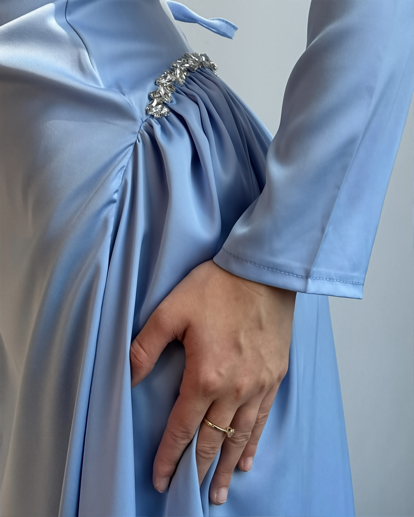 Women's New Stylae Diamond-embellished Slim-fitting Long Dress