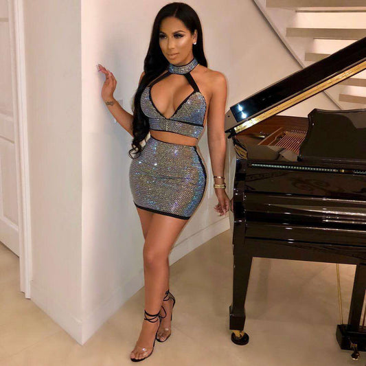 Women&#039;s Two-piece Halter Neck