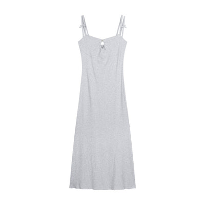 Double-shoulder Strap Sling Waist-tight Slim And Sexy Hip-wrapped Fishtail Dress