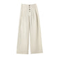 Women's Cotton And Linen Wide-leg Pants Loose Drooping Casual Straight Pants