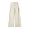 Women's Cotton And Linen Wide-leg Pants Loose Drooping Casual Straight Pants