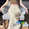 Women's Cotton And Linen Wide-leg Pants Loose Drooping Casual Straight Pants