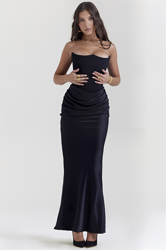 Off-shoulder Slimming Fishbone Skinny Silk Casual Women