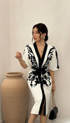 Bohemian Ethnic Print Dress Retro Style
