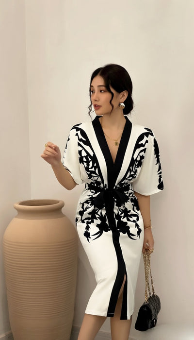 Bohemian Ethnic Print Dress Retro Style