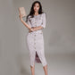 Tweed Style Two-Piece Set: Short Sleeve Top and High-Waisted Skirt for Women