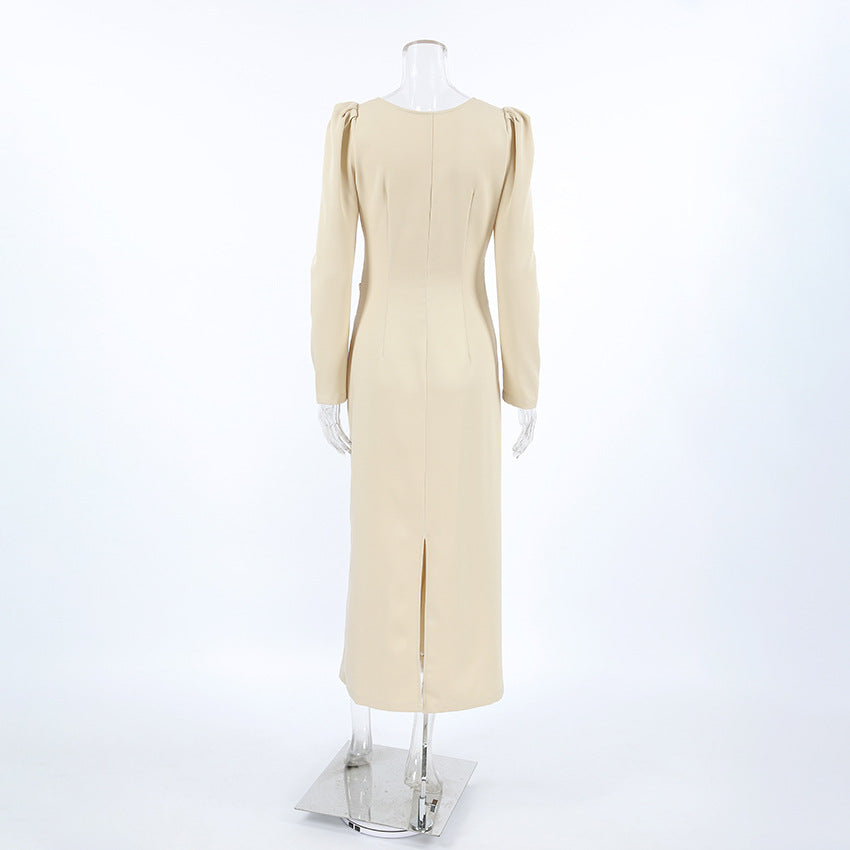 Long Sleeve Dress  Fall/Winter New Niche French High-end Suit Dress Women