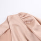Clothing French Style Elegant Satin Lantern Sleeve Dress Women's High-end Waist Banquet Dress