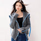 R5856 Advanced Wool Sweater With Large Lapel Short Coat, Lazy Style Knitted Cardigan For Women, Niche Thick And Warm