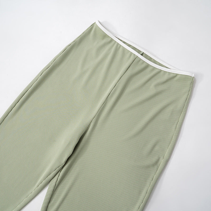 Women's Wear Spring And Summer Big Square Collar Short Navel Low Waist Micro Horn Slimming Knitted Suit