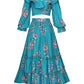 Europe And The United States Amazon Cross-border New Fashion Printed Jacket Flounce Long Skirt Suit