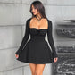 New Autumn Sexy Long Sleeve Tube Top Slim A Short Dress