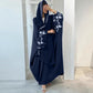2025 New Foreign Trade Cross-Border E-Commerce Unique Arabic Embroidered Robe Fashionable Outer Wear Abaya Robe